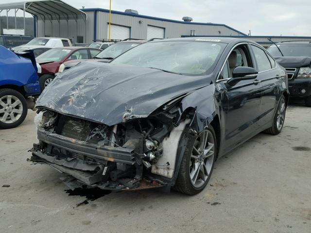 3FA6P0K92ER386080 - 2014 FORD FUSION TIT GREEN photo 2