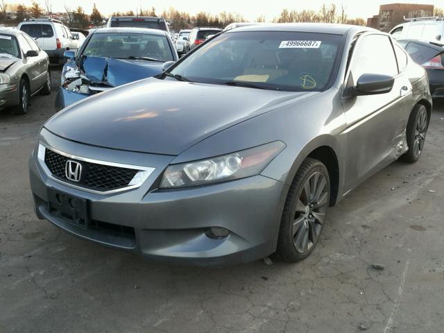 1HGCS22809A011319 - 2009 HONDA ACCORD EXL GRAY photo 2