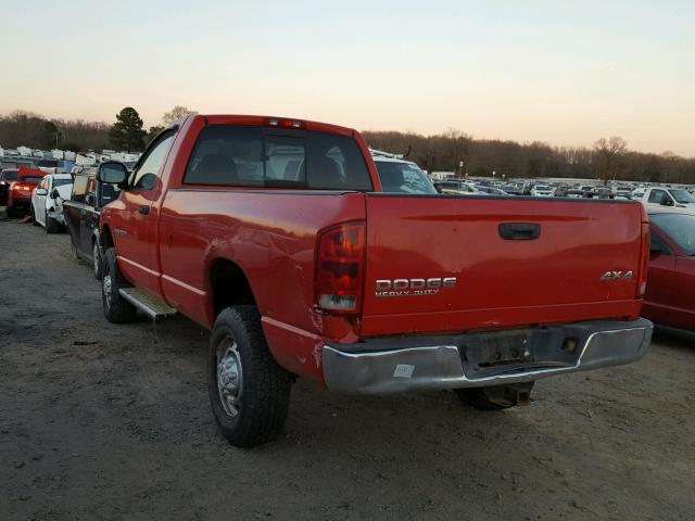 3D7KU26D33G746726 - 2003 DODGE RAM 2500 S RED photo 3