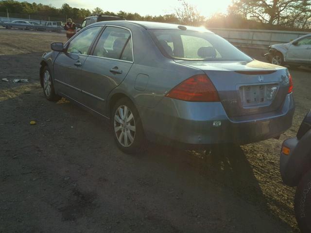 1HGCM66527A098364 - 2007 HONDA ACCORD EX BLUE photo 3