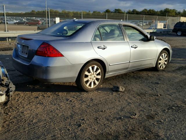 1HGCM66527A098364 - 2007 HONDA ACCORD EX BLUE photo 4