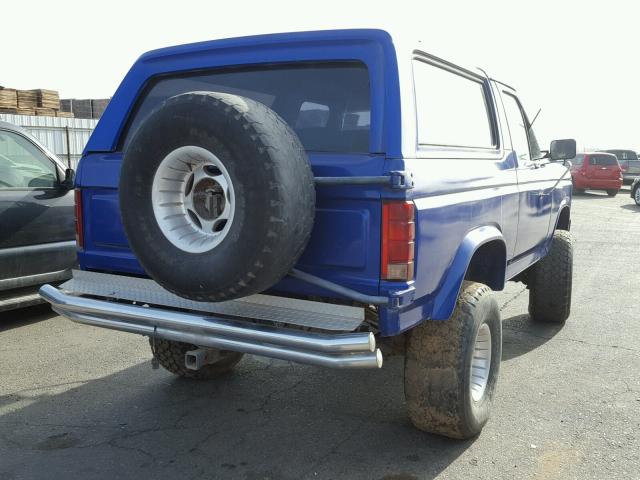 1FMDU15G9FLA54045 - 1985 FORD BRONCO U10 BLUE photo 4