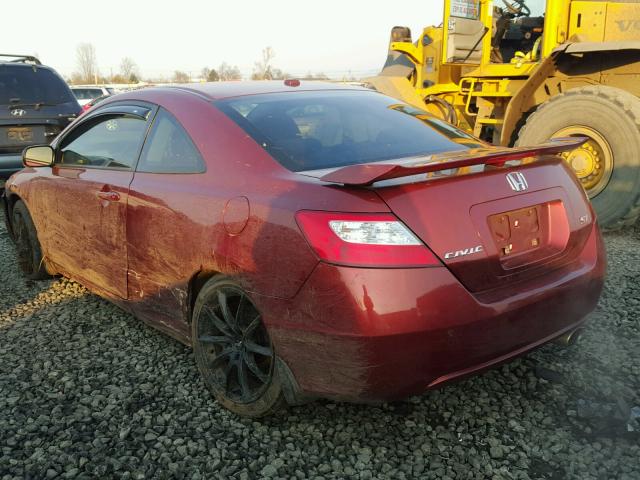 2HGFG21557H701278 - 2007 HONDA CIVIC SI RED photo 3