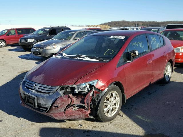 JHMZE2H77AS027173 - 2010 HONDA INSIGHT EX RED photo 2