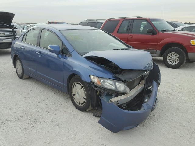 JHMFA36269S018536 - 2009 HONDA CIVIC HYBR BLUE photo 1