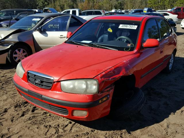 KMHDN55D31U024889 - 2001 HYUNDAI ELANTRA GL RED photo 2