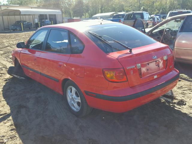 KMHDN55D31U024889 - 2001 HYUNDAI ELANTRA GL RED photo 3