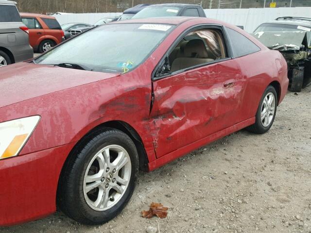 1HGCM727X6A008938 - 2006 HONDA ACCORD EX RED photo 9