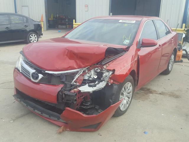 4T4BF1FK2CR159283 - 2012 TOYOTA CAMRY BASE RED photo 2