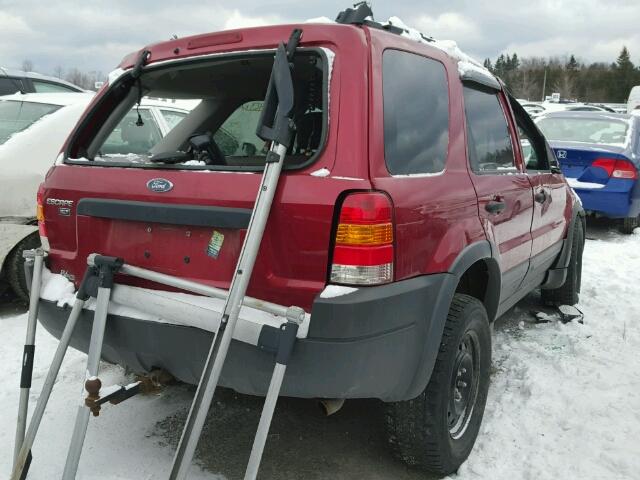 1FMYU03174KB18225 - 2004 FORD ESCAPE XLT RED photo 4