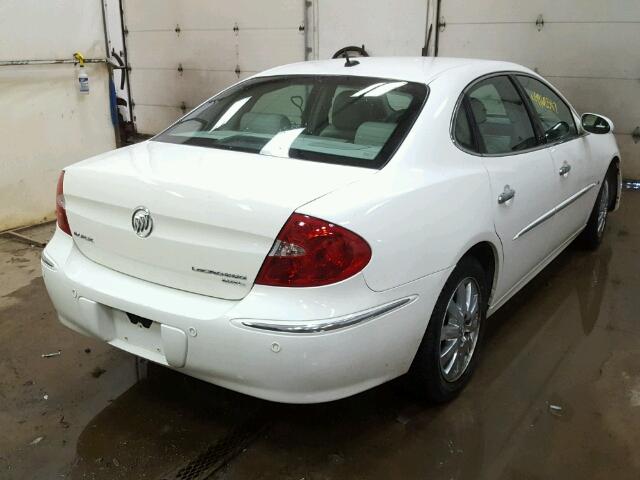 2G4WD582791234649 - 2009 BUICK LACROSSE C WHITE photo 4