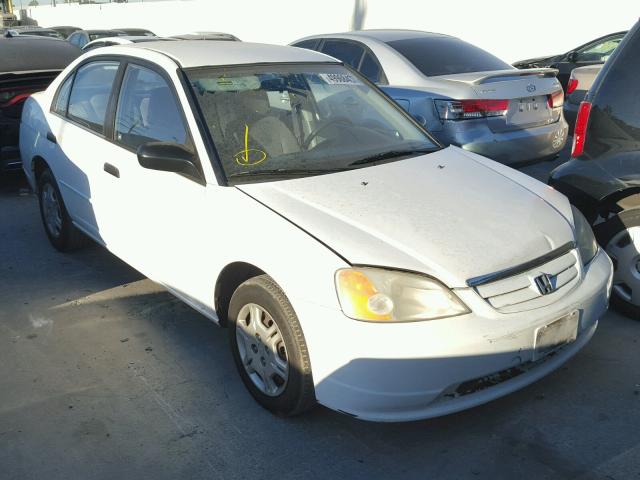 1HGES16531L020835 - 2001 HONDA CIVIC LX WHITE photo 1