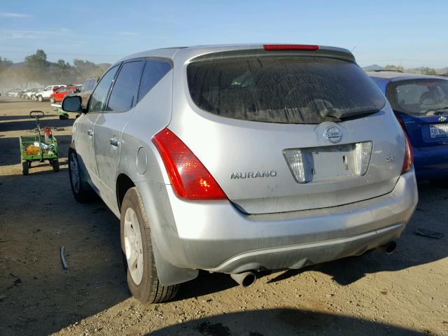 JN8AZ08T23W106044 - 2003 NISSAN MURANO SL GRAY photo 3