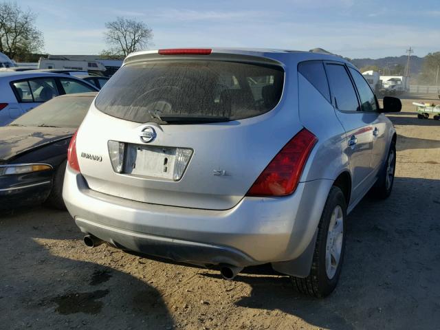 JN8AZ08T23W106044 - 2003 NISSAN MURANO SL GRAY photo 4