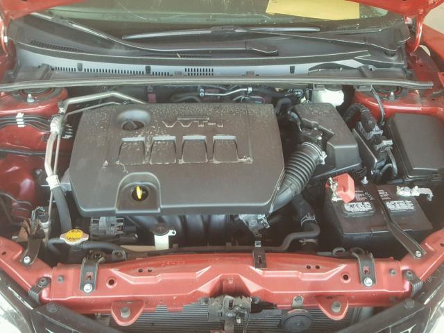 2T1BURHE4GC512880 - 2016 TOYOTA COROLLA L RED photo 7