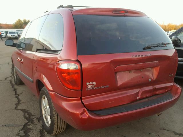 1D4GP45R75B416165 - 2005 DODGE CARAVAN SX BURGUNDY photo 3