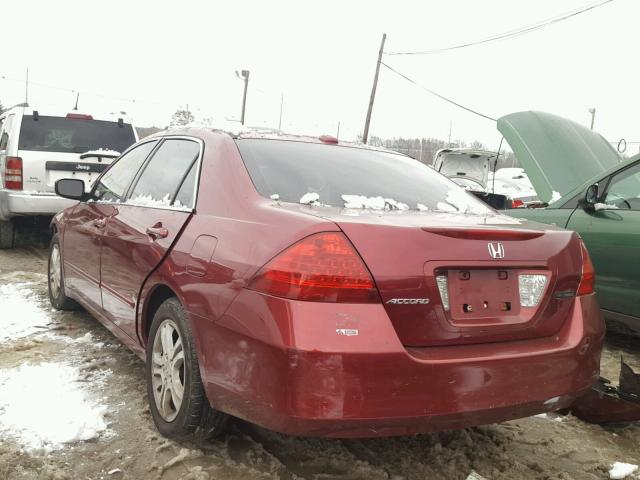 1HGCM56856A105830 - 2006 HONDA ACCORD EX RED photo 3