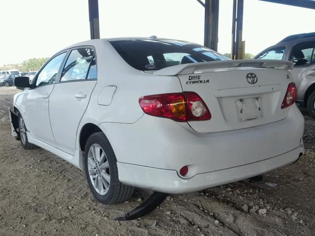 1NXBU40E79Z145697 - 2009 TOYOTA COROLLA BA WHITE photo 3