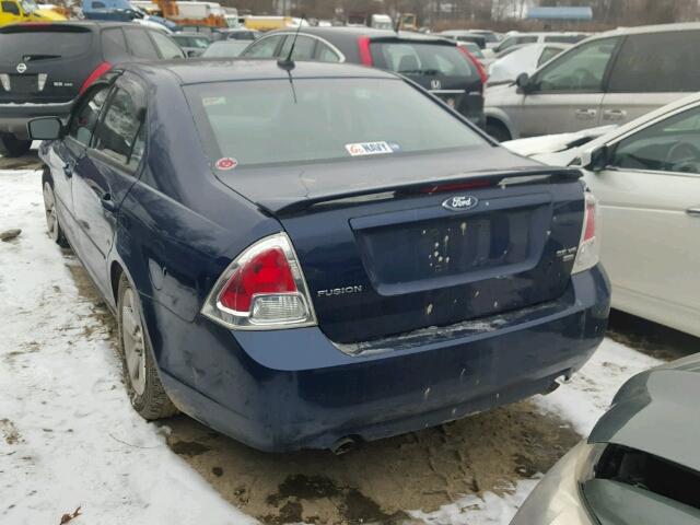 3FAHP01197R211574 - 2007 FORD FUSION SE BLUE photo 3