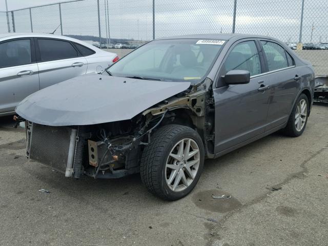 3FAHP0JG0AR296946 - 2010 FORD FUSION SEL GRAY photo 2