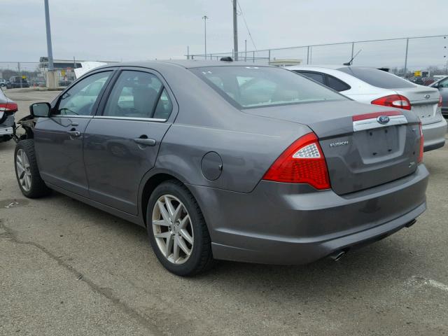 3FAHP0JG0AR296946 - 2010 FORD FUSION SEL GRAY photo 3