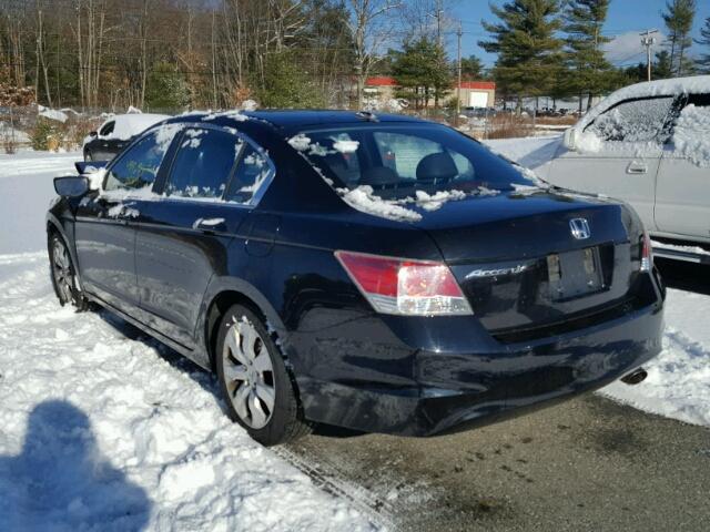 1HGCP26828A145565 - 2008 HONDA ACCORD EXL BLACK photo 3