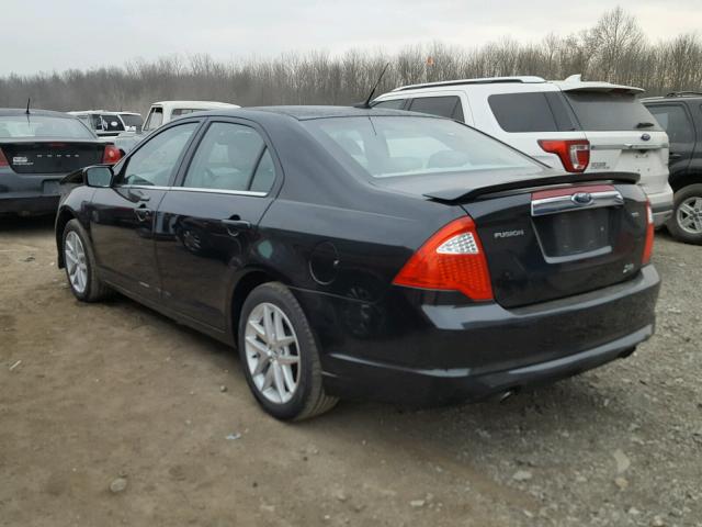 3FAHP0JG4AR168239 - 2010 FORD FUSION SEL BLACK photo 3