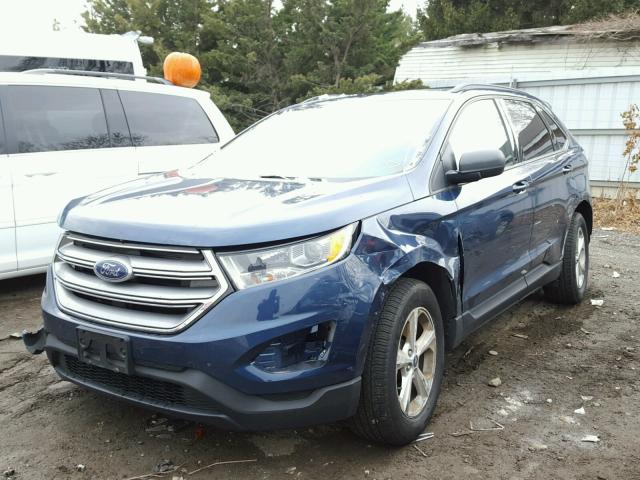 2FMPK4G99HBB14976 - 2017 FORD EDGE SE BLUE photo 2