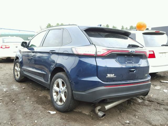 2FMPK4G99HBB14976 - 2017 FORD EDGE SE BLUE photo 3