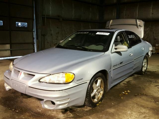 1G2NV52E5YC555053 - 2000 PONTIAC GRAND AM G SILVER photo 2