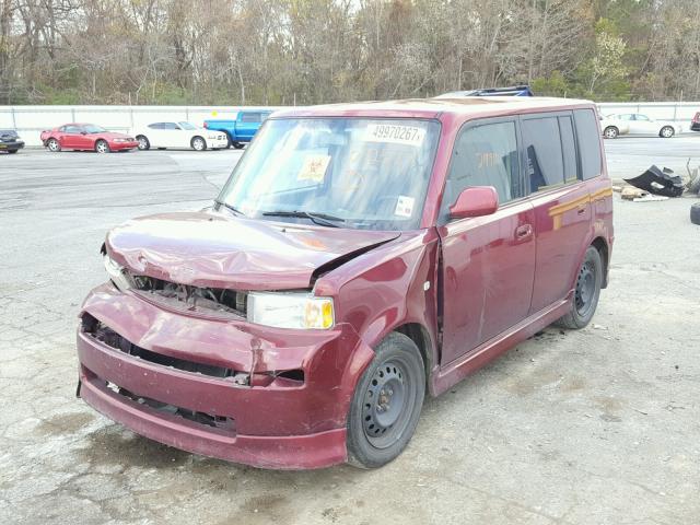 JTLKT324864092577 - 2006 TOYOTA SCION XB MAROON photo 2