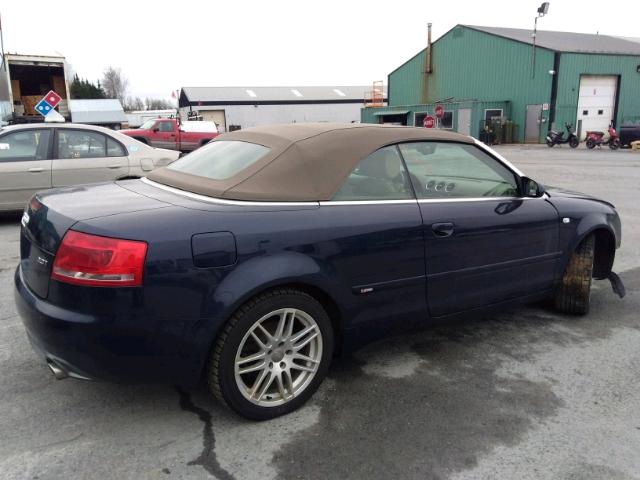 WAUAF48HX9K009792 - 2009 AUDI A4 2.0T CA BLUE photo 4