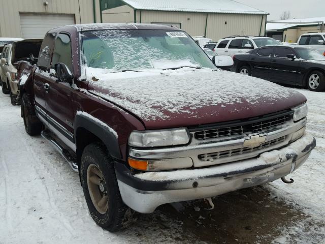 2GCEK19T721239569 - 2002 CHEVROLET SILVERADO MAROON photo 1