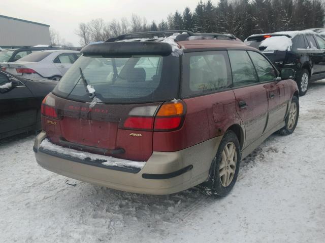 4S3BH675137623788 - 2003 SUBARU LEGACY OUT RED photo 4