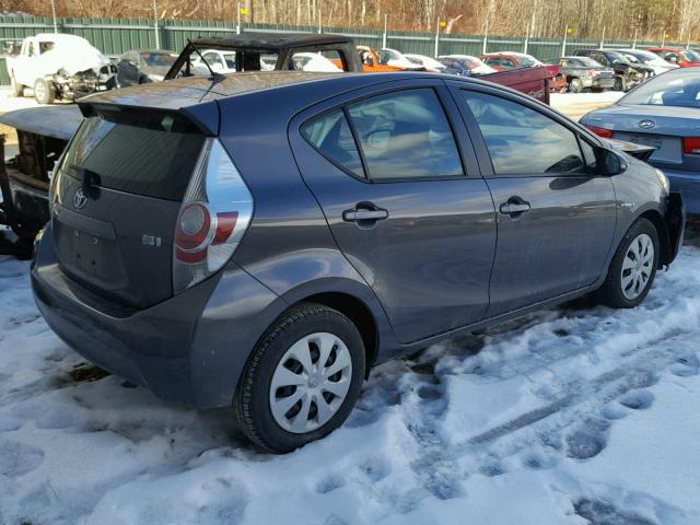 JTDKDTB38E1068635 - 2014 TOYOTA PRIUS C CHARCOAL photo 4