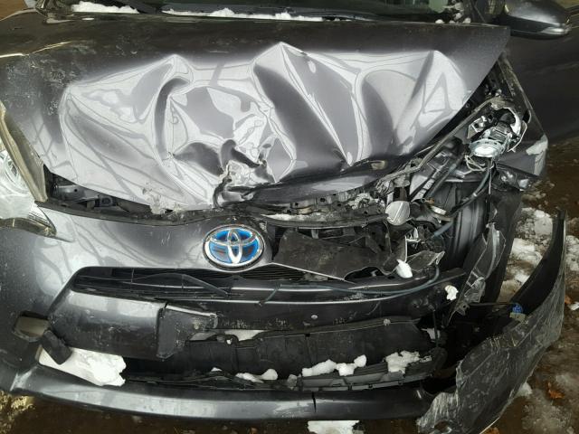 JTDKDTB38E1068635 - 2014 TOYOTA PRIUS C CHARCOAL photo 7