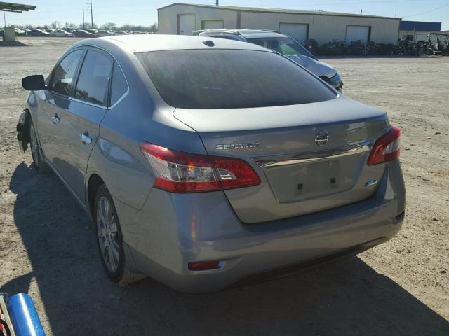 3N1AB7AP5EY264608 - 2014 NISSAN SENTRA S SILVER photo 3