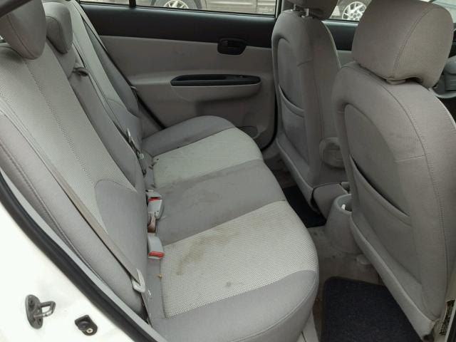 KMHCN46C47U141420 - 2007 HYUNDAI ACCENT GLS WHITE photo 6