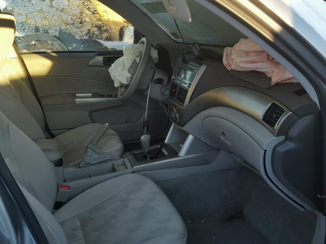 JF2SH61639H706600 - 2009 SUBARU FORESTER 2 GRAY photo 5