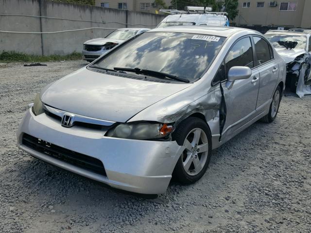 1HGFA16897L139113 - 2007 HONDA CIVIC EX SILVER photo 2