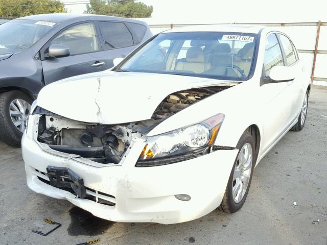 1HGCP36839A025054 - 2009 HONDA ACCORD EXL WHITE photo 2