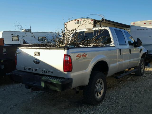 1FTWW31578EC70684 - 2008 FORD F350 SRW S GRAY photo 4