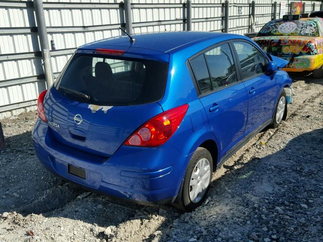 3N1BC1CP3BL507627 - 2011 NISSAN VERSA S BLUE photo 4