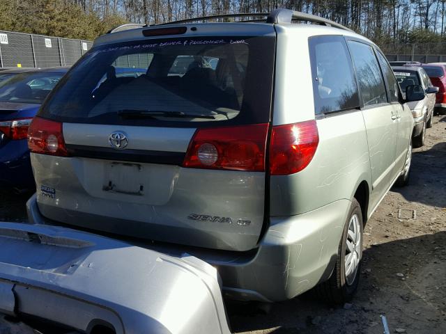 5TDZA23C96S556688 - 2006 TOYOTA SIENNA CE GREEN photo 4