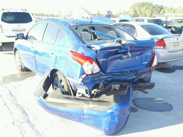 3N1CN7AP1FL801280 - 2015 NISSAN VERSA S BLUE photo 3