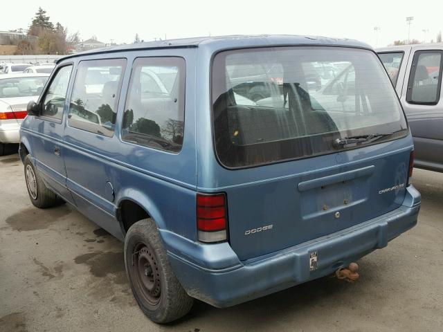 2B4GH45RXSR120609 - 1995 DODGE CARAVAN SE BLUE photo 3