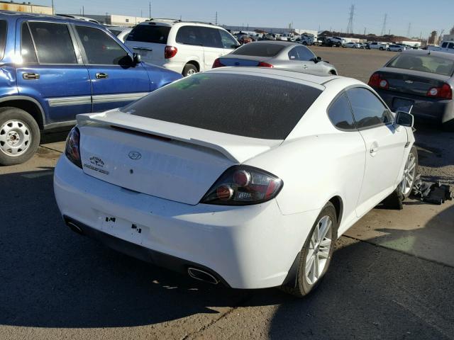 KMHHM66D07U237347 - 2007 HYUNDAI TIBURON GS WHITE photo 4