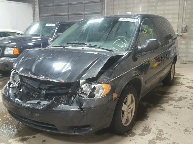 1D4GP45R06B609002 - 2006 DODGE CARAVAN SX BLACK photo 2