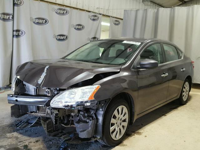 1N4AB7AP9EN854391 - 2014 NISSAN SENTRA S GRAY photo 2