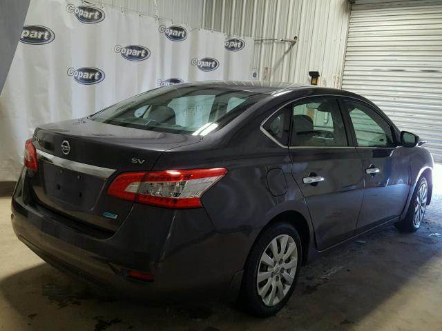 1N4AB7AP9EN854391 - 2014 NISSAN SENTRA S GRAY photo 4